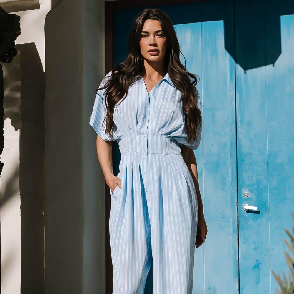 Baltic Born Sariah Jumpsuit | Blue Stripe Size LL